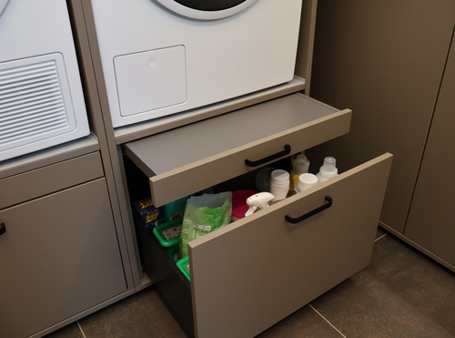 Wastoren® wasmachinekast - Kastenwand 1.1-DT - taupe - 194 x 207 x 65 cm