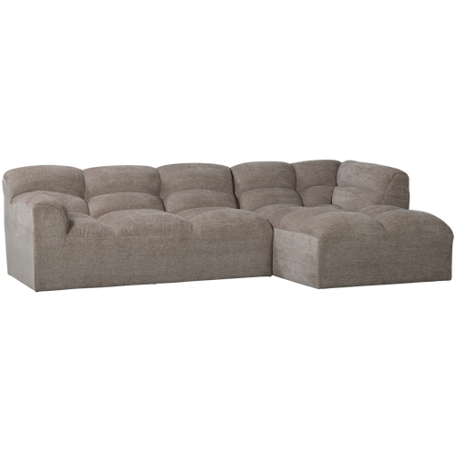 WOOOD chaise longue hoekbank rechts Tibas - Geweven Stof - Zand - 80x280x165 - vtwonen shop