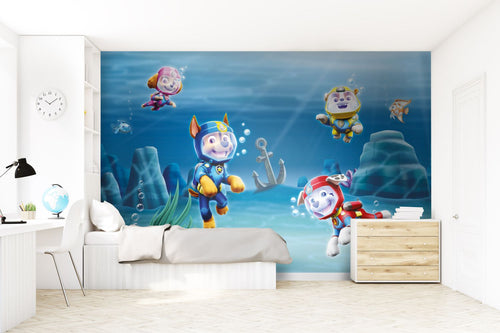 Sanders & Sanders fotobehang PAW patrol blauw - 375 x 270 cm - 600599
