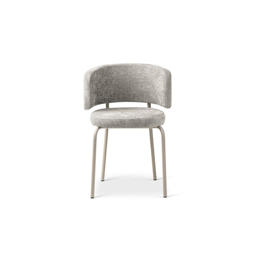 Set van 2 stoelen Dora chenille lichtgrijs - 57x58x75cm