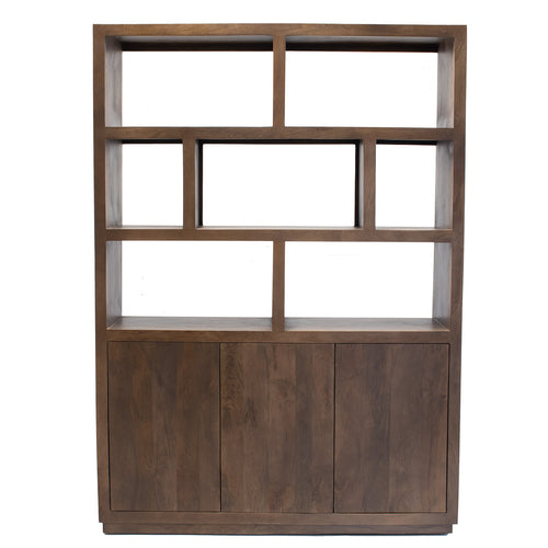 Giga Meubel Vakkenkast Luxurious - Donkerbruin Mangohout - 150x45x210cm - vtwonen shop