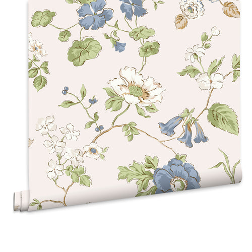Laura Ashley Vliesbehang - Pennywell Grove Chalk Blue