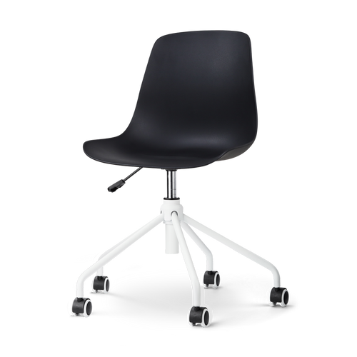 Nolon Nout-Pip Bureaustoel Zwart - Kunststof - Wit Onderstel - vtwonen shop