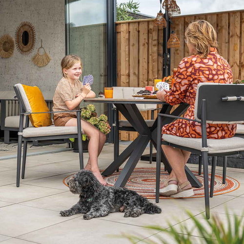 Garden Impressions Edison tuintafel - Ø122 cm - light teak Vironwood