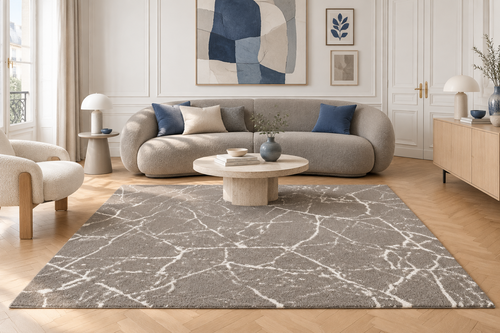AFK Living vloerkleed Marble - zeer zacht - grijs - 160 x 230 cm