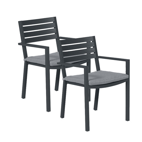 Garden Impressions tuinstoel Amarillo donker grijs - 2 stuks - vtwonen shop