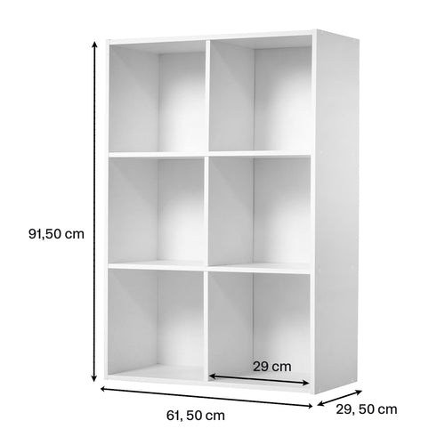 Calicosy - Opbergplank met 6 vakken COMPO -  29.5x61.5x91.5 cm