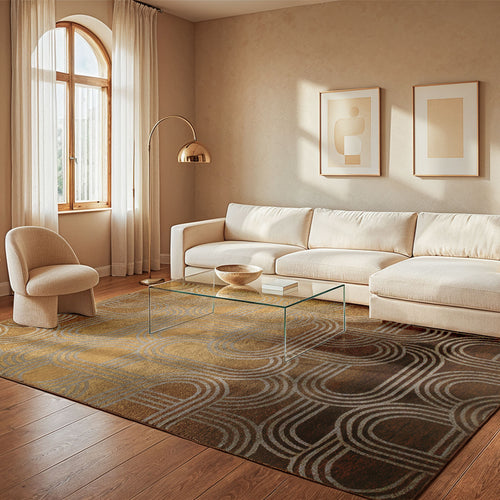 Lola&Moi vloerkleed Honey Cake - bruin -80x150cm - vtwonen shop