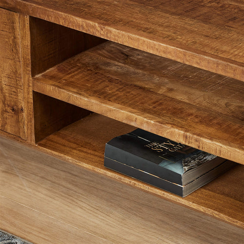 StarFurn Tv-Meubel Omaha - Naturel Mangohout - 240x45x50cm