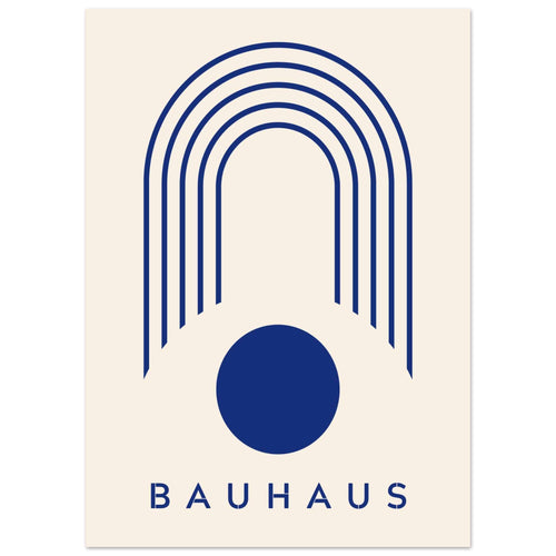 Artfulprints  Bauhaus - Blue arches   poster 50x70 cm - vtwonen shop