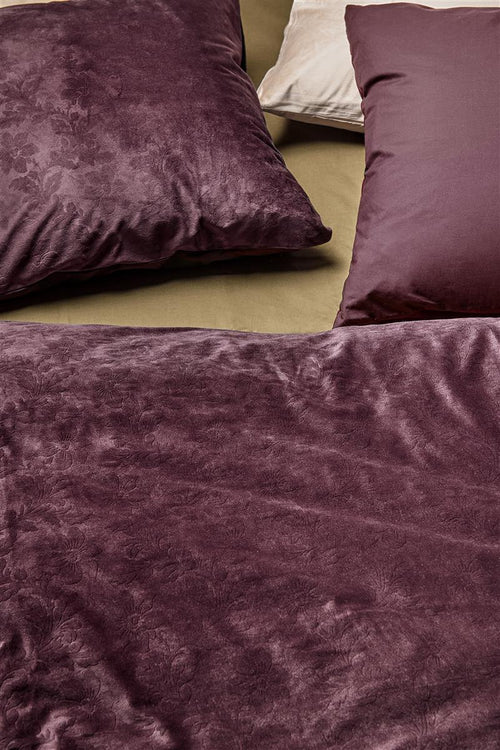 At Home by Beddinghouse Forgotten dekbedovertrek - Tweepersoons - 200x200/220 cm - Aubergine