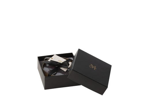 J-Line geurkaars M-Chic - Oud & Amber - glas - goud/zwart - small - 15U