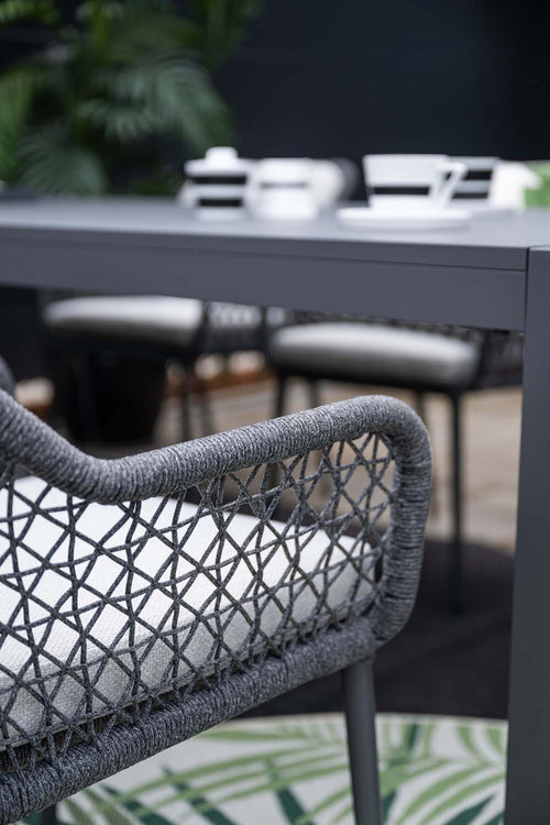 Garden Impressions Toledo tuinstoelen set van 4 donkergrijs