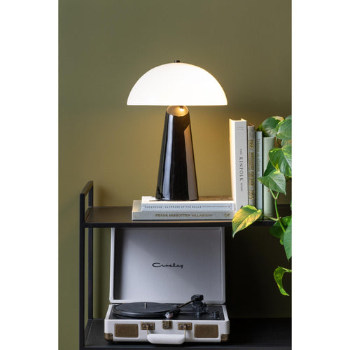 Leitmotiv tafellamp Vidrio Centro - zwart - 30xx42cm - Paddenstoellamp
