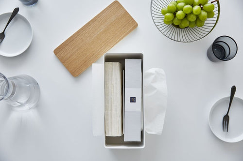Yamazaki Tissuebox Dubbelzijdig - Rin - Beige