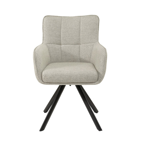 Livingfurn eetkamerstoel Tori Sand - zwart - set van 2