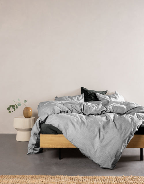 Essenza Jule dekbedovertrek - Eenpersoons – 140x200/220 cm - Antraciet