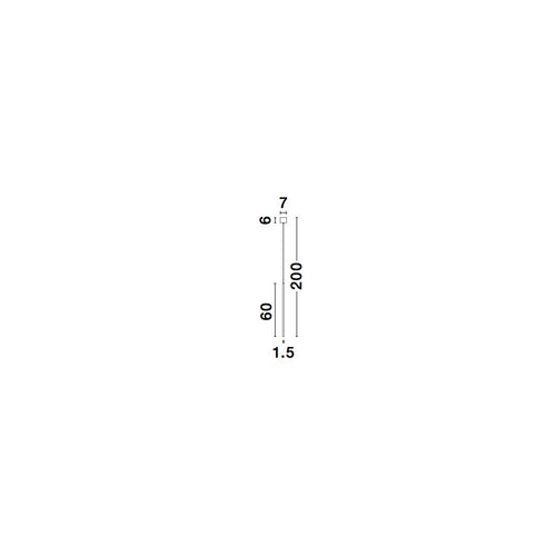 Merano Albuquerque Smalle Pendel Plafondlamp Sandy Zwart Aluminium LED 5W 350Lm 3000K