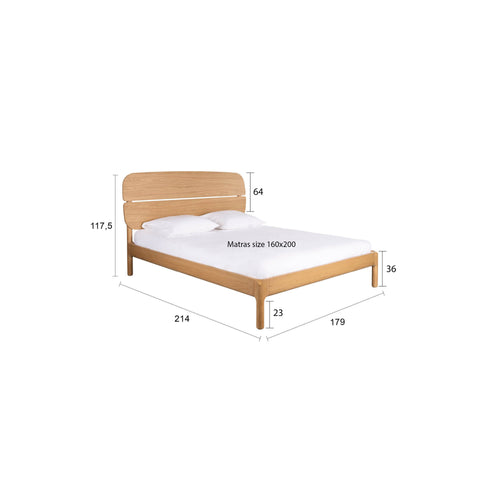 Zuiver Storm Bed Naturel 160