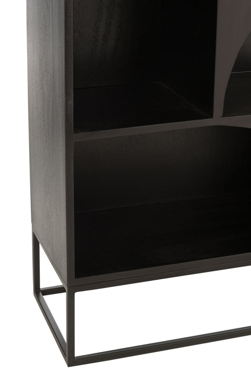 J-Line rek Mode - mango hout/mdf - zwart