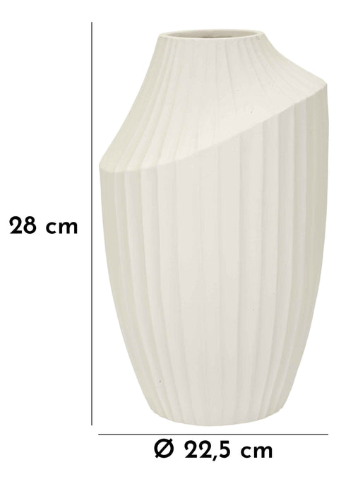 Mauro Ferretti vaas - Ø 22,5x38 cm - crème