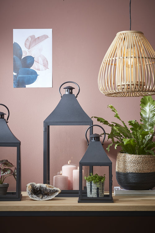 Mica Decorations Jorck Plantenmand - Set van 3 - H24 x Ø26 cm - Zwart - vtwonen shop