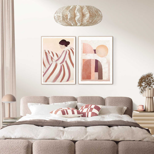 Reinders Rust in kleur schilderijen set -  bruin - slaapkamer - 70x50cm