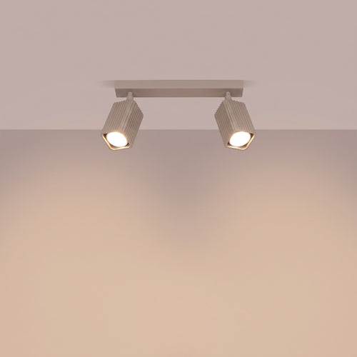 Sollux Lighting Plafondlamp RAYO 2 taupe - 30x6x16,5cm