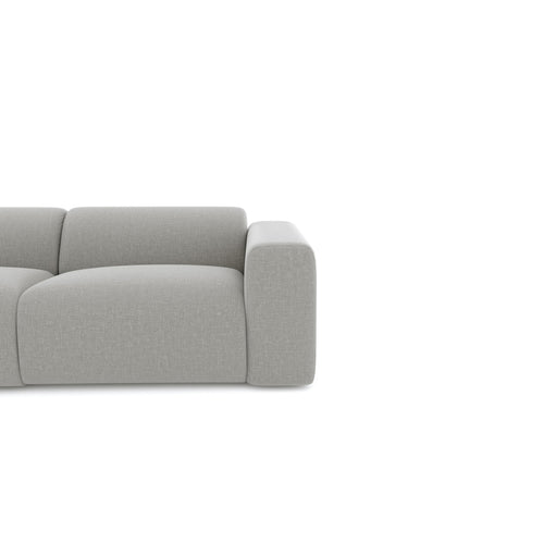 Sia Home - Grote hoekbank, links MYRA - kruisweefsel lichtgrijs 280cm