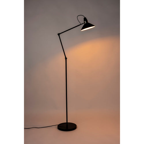 Housecraft Living Jona Vloerlamp/ Staande Leeslamp Zwart - vtwonen shop