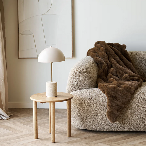 Artichok Lily Marmer Tafellamp Zand - Ø 25 x 45 cm - vtwonen shop