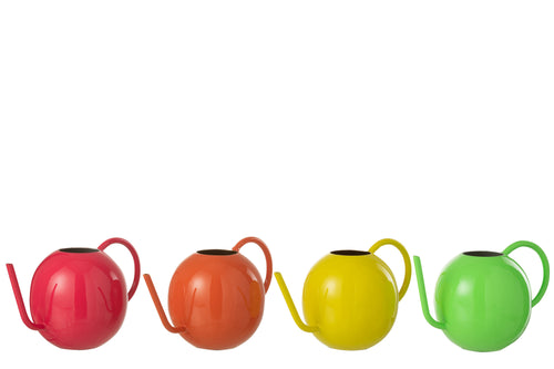 J-Line decoratie Gieter Rond - ijzer - mix - 4 stuks