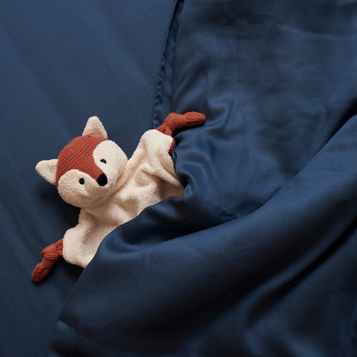 Coco & Cici - Tencel Sateen Hoeslaken 70 x 145 cm - 1 Persoons Beddengoed - Kinderbeddengoed - Lyocell - Hypoallergeen & Extra Zacht - Donker Blauw - vtwonen shop