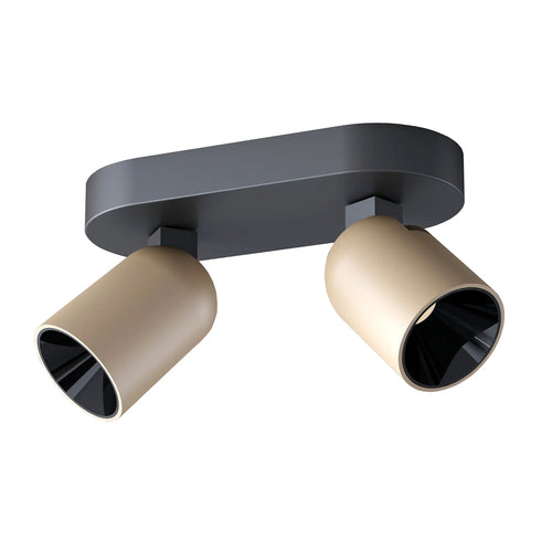 Artdelight spot Houston - 2 lichts - 20  x 12.5   cm - zwart champagne - vtwonen shop
