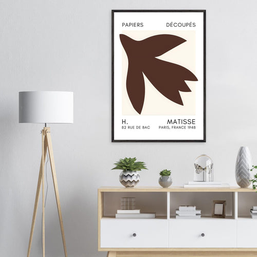 Artfulprints Poster Matisse – Shapes in the air brown   - 30x40 cm - Bruin