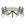 Garden Impressions Tuinset Natas 9-delig taupe - Tulli tuintafel 280x140 cm