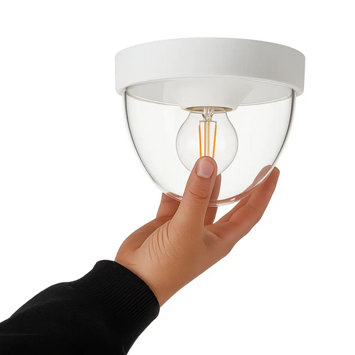 Nowodvorski buitenlamp Nook - 1 lichts - 18  x 15.5   cm - wit