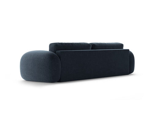 Cosmopolitan Design Slaapbank met opbergdoos Tonale 3-zits, chenille marineblauw - 105x262x88cm