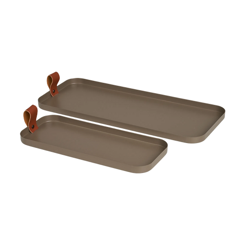 Artichok Celie Metalen Dienbladen Bruin - Set Van 2 - vtwonen shop