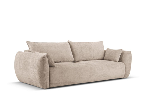 Cosmopolitan Design Slaapbank met opbergdoos Matera 3-zits, chenille, beige - 108x240x86cm
