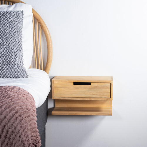 Giga Meubel Nachtkastje  - Naturel - Eikenhout - 35x20x20cm - vtwonen shop