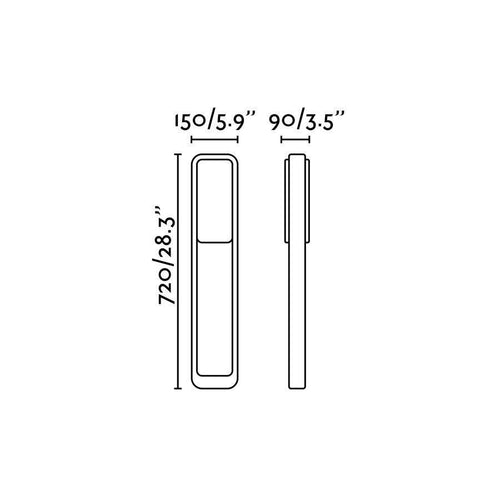 Faro Sticker - LED-tuinpaal voor buiten wit, donkergrijs IP65
