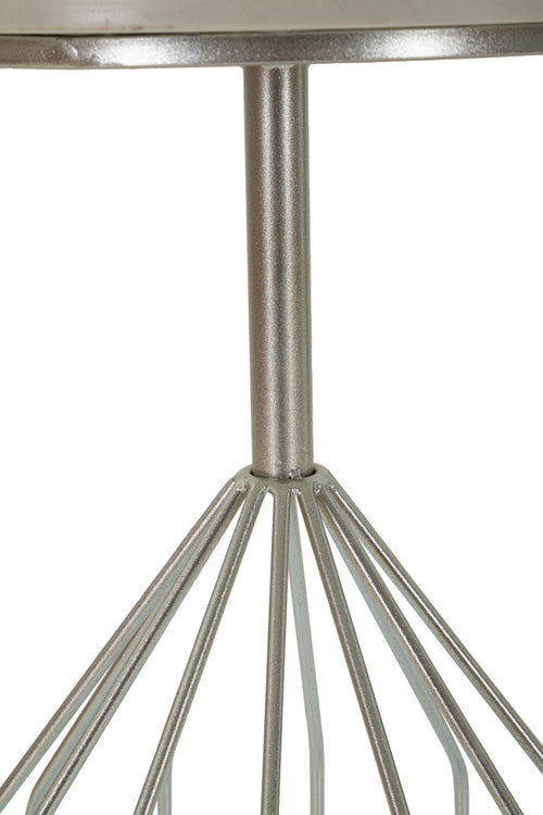 Mauro Ferretti bijzettafel - Ø 37,5x58 cm - zilver