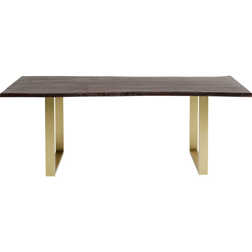 Kare Design Eettafel Harmony 160x80cm walnoot goud - vtwonen shop