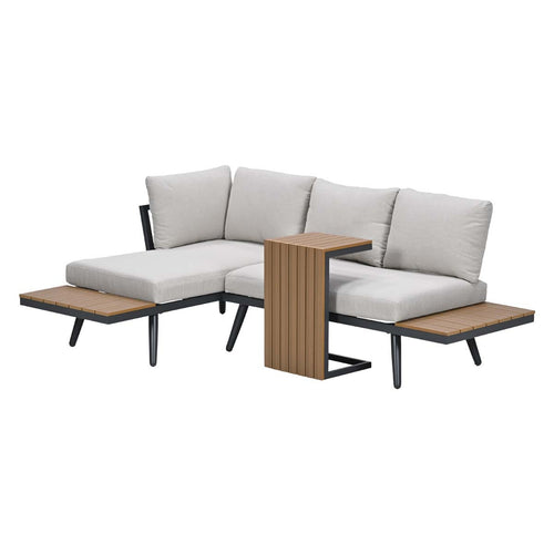Garden Impressions loungeset Tibo 3-delig - donker grijs
