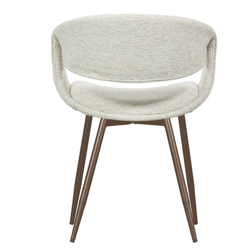 WOOOD eetkamerstoelen metalen koper poot Yossi - Naturel - Set van 2