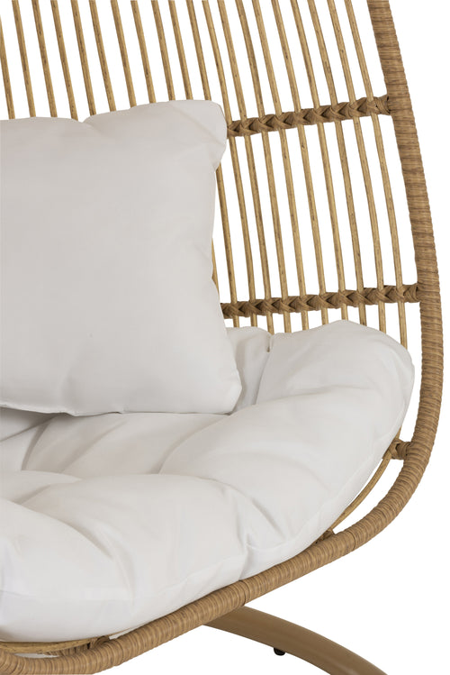 J-Line hangstoel Ovaal - staal - naturel - vtwonen shop