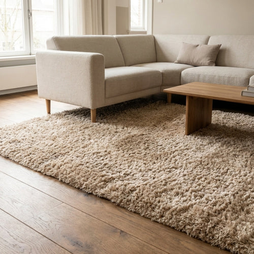 DÉJA Living Vloerkleed Sema - Beige Wol - 200x290cm