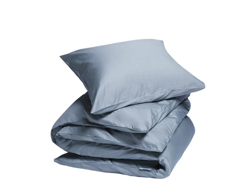 Yumeko dekbedovertrek katoen satijn faded blue 140x220 + 1/60x70 - vtwonen shop