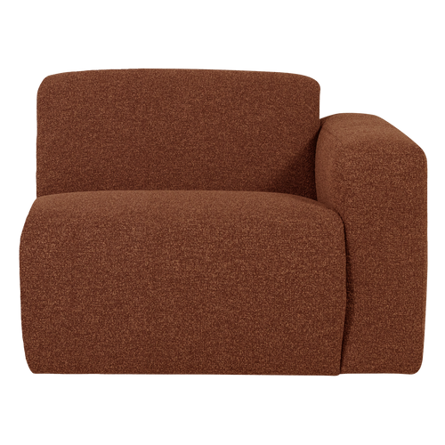 WOOOD 1-zits bank arm rechts Mojo Base - Bouclé - Roestbruin - 74x105x97
